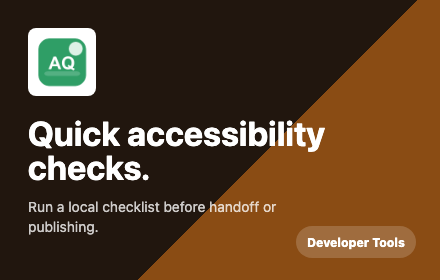 Accessibility Quick Audit promo tile