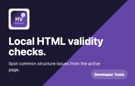 HTML Validity Checker promo tile